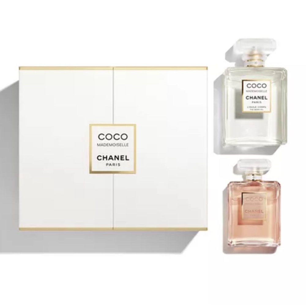 Chanel coco mademoiselle eau de pardon body oil set